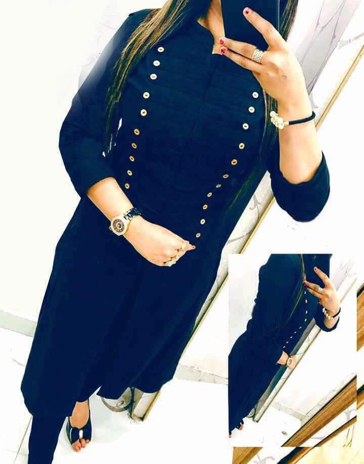 Magic Cotton Button Work Kurtis ✨🌸